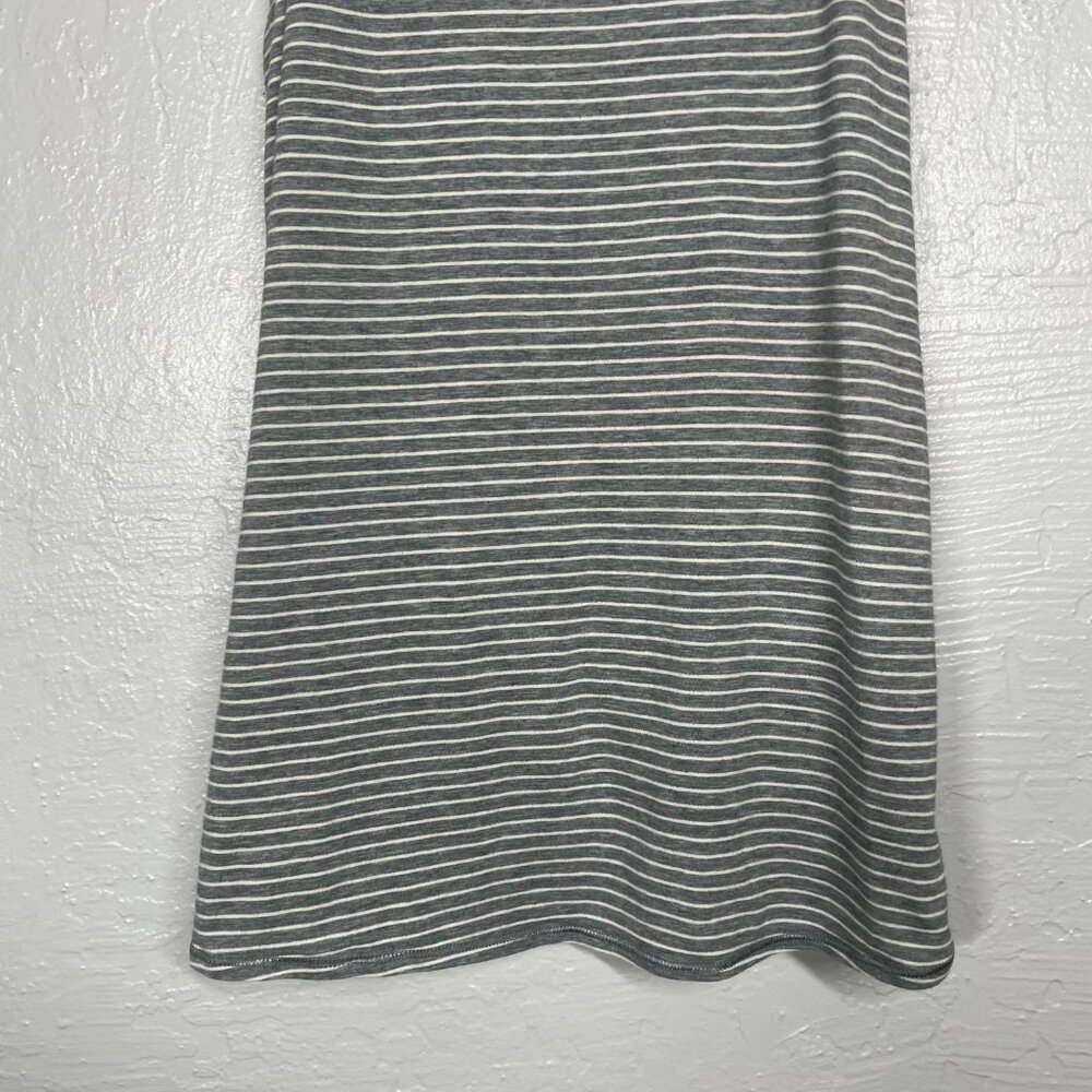 Lululemon Women 4 Gray White All Tied Up Tank Striped Open Back Athletic Workout - Picture 2 of 7